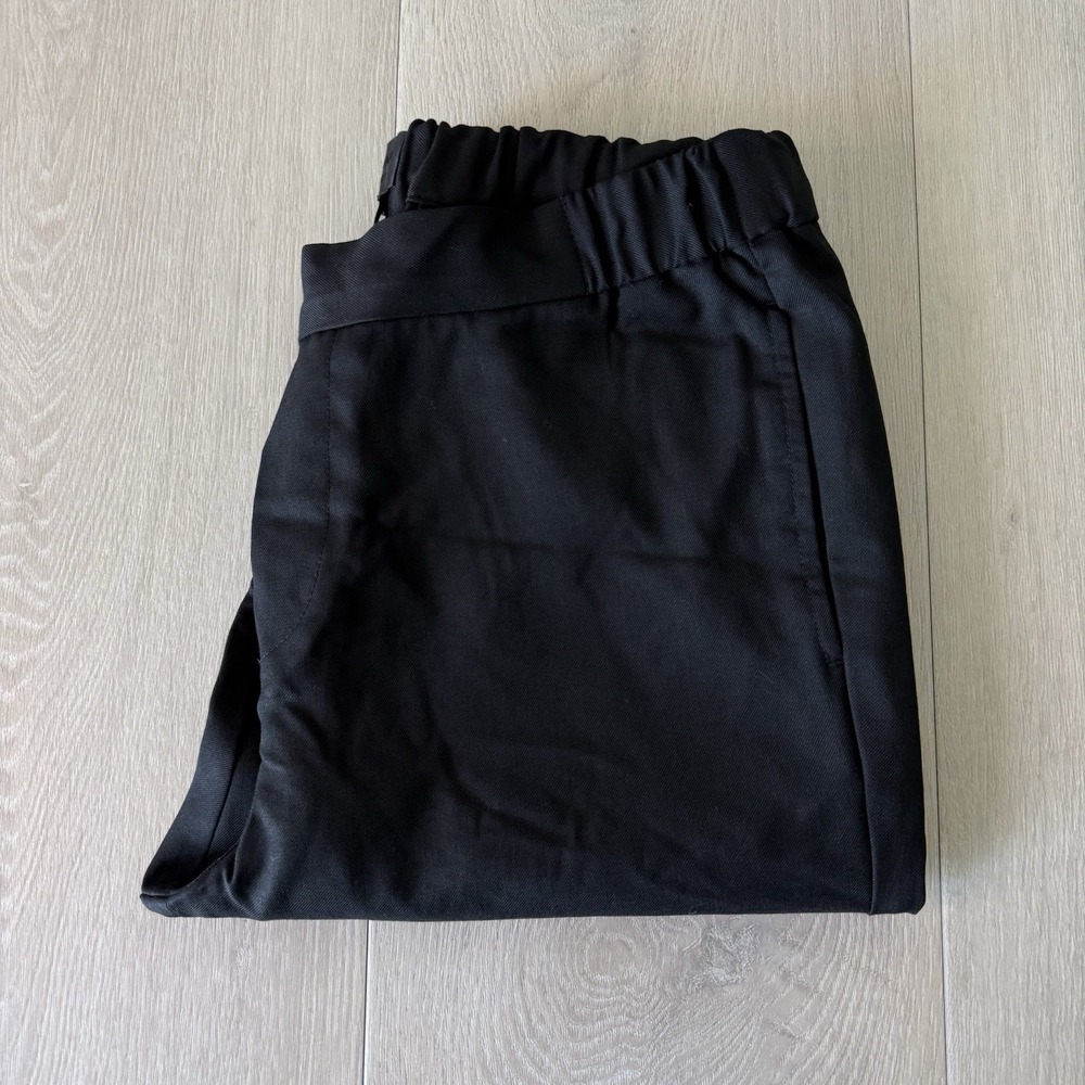 Nili Lotan 100% Wool Black Pants Women's Size 8 Stretch Waist USA Made